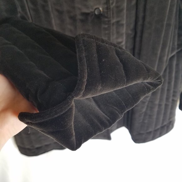 Vintage | Two Potato Black Velvet Quilted Jacket - Picture 7 of 16